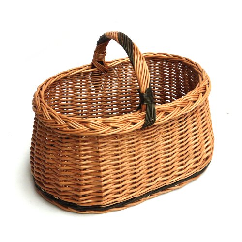Prestige Wicker Willow Basket with Handle, Natural, 41x27x30 cm