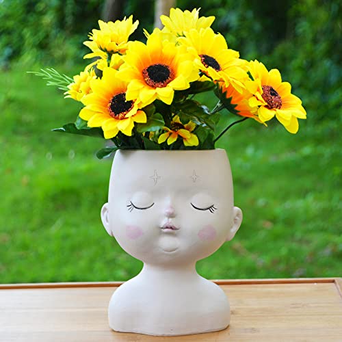 Lovtoctic Face Flower Pot Head Planter, Face Planter, Face Plant Pot, Succulent Pots, Plant Pots With Drainage, Planters For Indoor Plants, Gifts For Mom Women, Flower Pots, Spring Garden Home Decor #TOP2