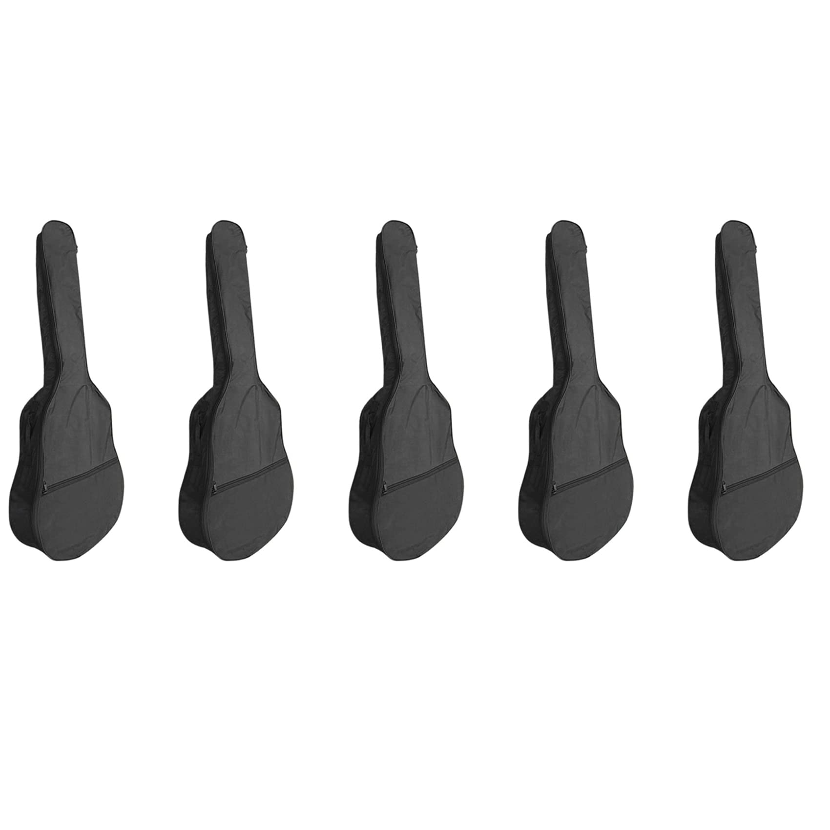5 per chitarra acustica, con gancio posteriore, per chitarra acustica da 104 cm, chitarra elettrica, basso, chitarra classica, Nero