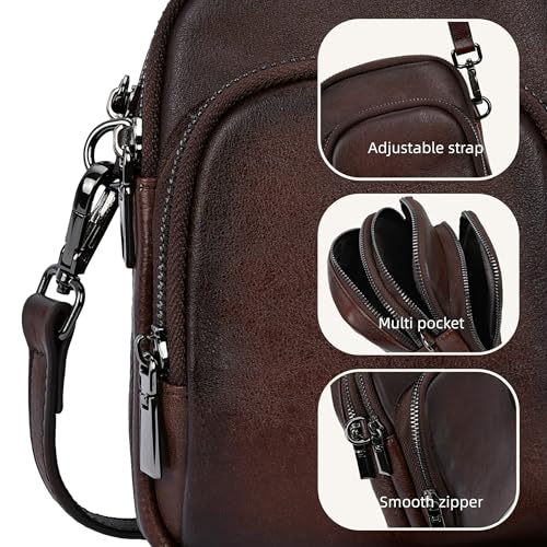 Image of Iswee Genuine Leather Purses for Women Shoulder Handbags Designer Hobo Crossbody Purse Top Handle Purse