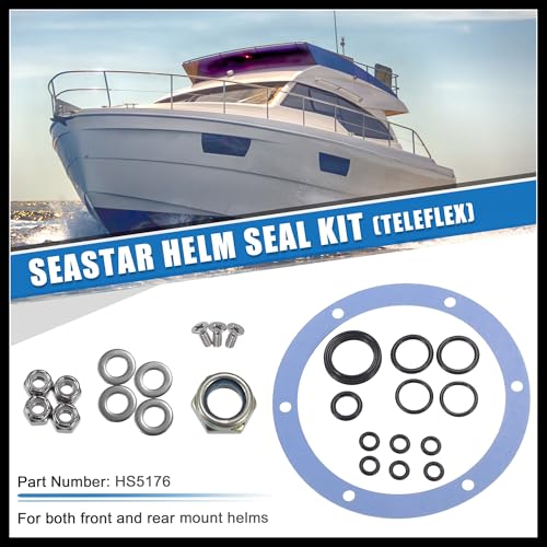 Image of 1set Hydraulic Helm Steering Pump Gasket Seal Rebuild Kit for Baystar Helms HH5231 HH5271 HH5273 Hydraulic Helm Seal Kit Replaces HS5176 Durable Material
