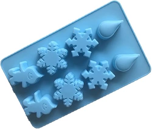 Miniatura 9 de Ciieeo Molde de para cubitos de hielo de chocolate, molde de silicona para pastel, moldes de silicona para cubitos de hielo, bandeja para hacer