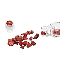 Vista 4 de Botellas enrollables de vidrio transparente, paquete de 10 bolas enrollables de 0.33 onzas líquidas de piedras preciosas para aceites esenciales