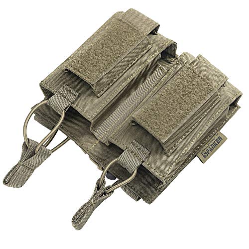 Excellent Elite Spanker Open-Top Single/Double/Triple Molle Mag Pouch For M4 M14 M16 Ak Ar Elastic Rifle Magazines For Pistol Mag Pouch(Ranger Green) #TOP5