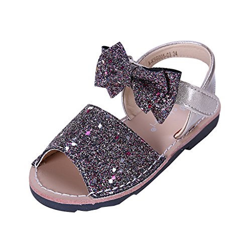 Pettigirl Filles Briller Arc des Sandales Bambin des Gamins Été Fête Mariage Chaussures, 26