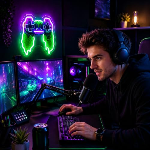 Image of Gamer Neon Sign Led Sign Neon Signs for Wall Decor Neon Lights