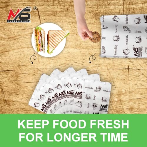 Image of Multi-Purpose Paper Snack Bags with Sealing Stickers | Pack of 60 Bags, 8x6 Inch Each