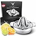 VALUXE® Premium Zitronenpresse Edelstahl - Zitruspresse für Zitronen, Limetten & Orangen mit 350ml Behälter - Manuelle Limetten-Presse, Lemon Squeezer spülmaschinengeeignet