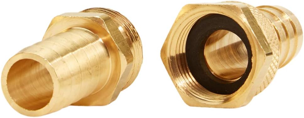 Brass Garden Hose Coupling Set for 3/4 inch Hose