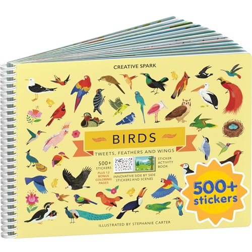 Cupkin Bird Sticker Book Activity for Kids, Toddler Airplane...