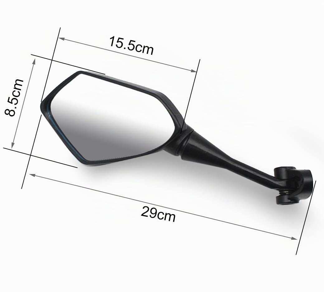 Retroviseur Moto, Retro Moto, 2 Rétroviseurs Moto ABS Rétroviseur Pentagonal Diamant Rotatif à 360 Degrés avec Vis