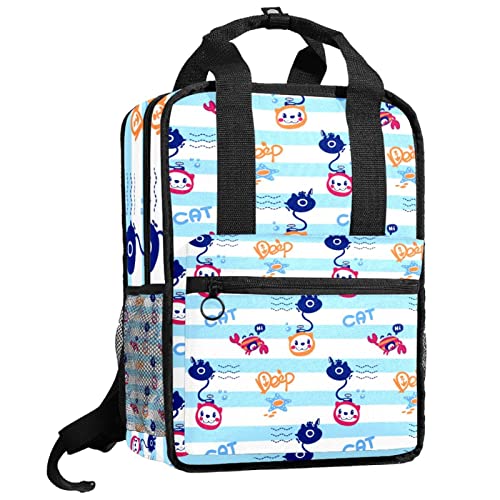 Sac à dos pour garçons Motif Père Noël - Taille unique avec bretelles réglables