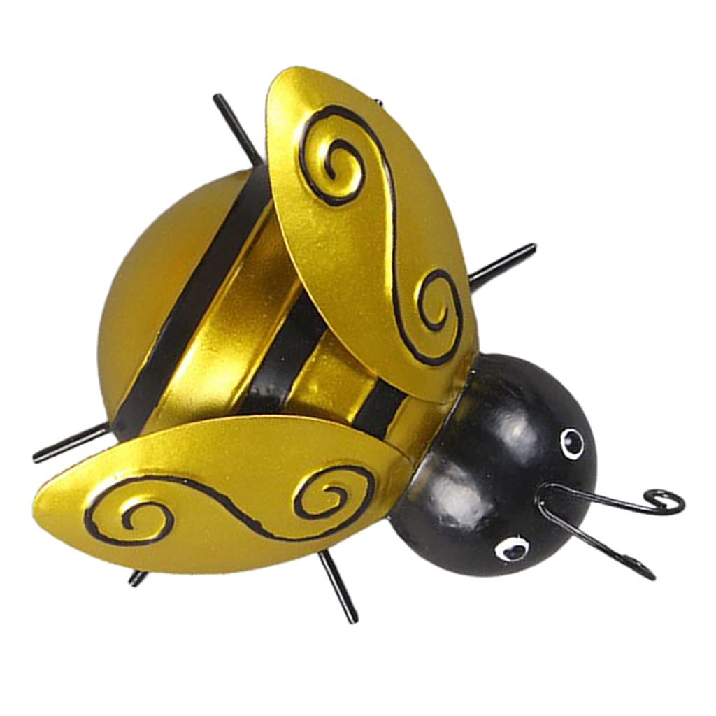 Posąg Dekoracyjny Do Wnętrza,Rzeźba Pszczoła Statua Metalowa Sztuka Ścienna Pszczoła Rzeźba Wieszące Ozdoby Do Ogrodu Patio Decor Do Salonu Domowego (3 Pack)