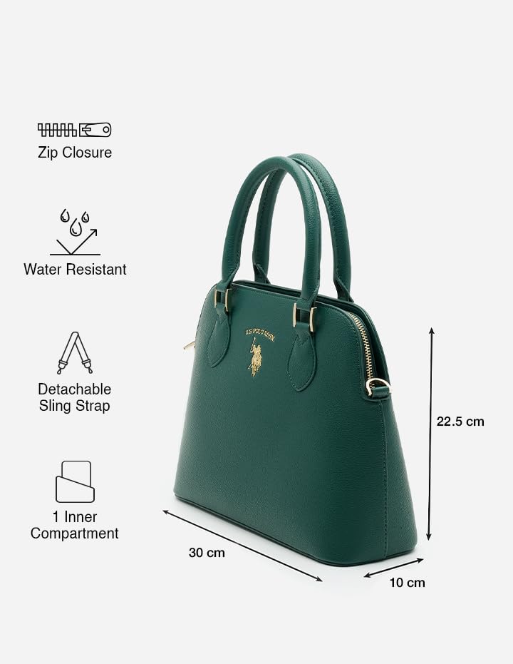 Image of Beth Dome Handbag |Solid Finish For Women| Trendy Bag For Casual Use