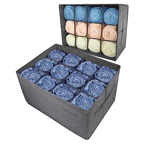 Easeve Closet Organizers And Storage Bins For Clothes - 12 Cell Drawers Organizer Grid Storage Box For Jeans Pants Sweater Towel T-Shirts, Wardrobe Shelf Dividers Closets Organization (1 Pcs) #TOP2