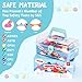 Mulyng Mochi Squishy Toys 80 Pack, Kawaii Squishies Fidget Toy for Kids Party Favor Christmas Birthday Gift Easter Goodie Bags Fillers Classroom Prizes with Storage Box, Non Duplicates (80 Pack)