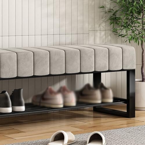 Tabouret à chaussures à porter avec armoire intégrée pour petite entrée moderne - 3