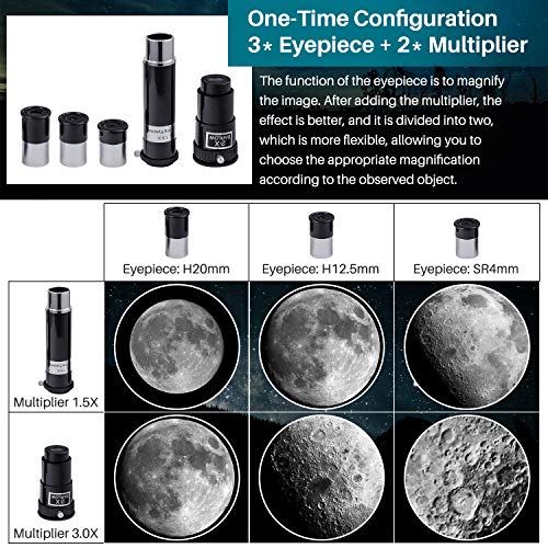 Telescope for Adults & Kids Monocular Refractor Telescope for Astronomy Beginners Professional 700mm76mm with Tripod & Smartphone Adapter - Thumbnail 7