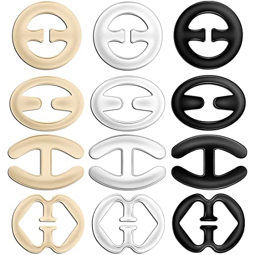 Conjunto de pinças para sutiã de 12 peças, antiderrapante, camisola de plástico, acessório para sutiã, usado para segurar a alça do sutiã