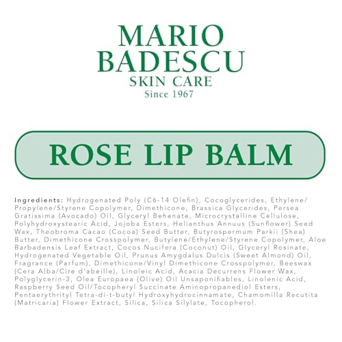 Image of Mario Badescu Moisturizing Lip Balm for Dry Cracked Lips, Infused with Coconut Oil and Shea Butter, Ultra-Nourishing Lip Care Moisturizer for Soft, Smooth and Supple Lips