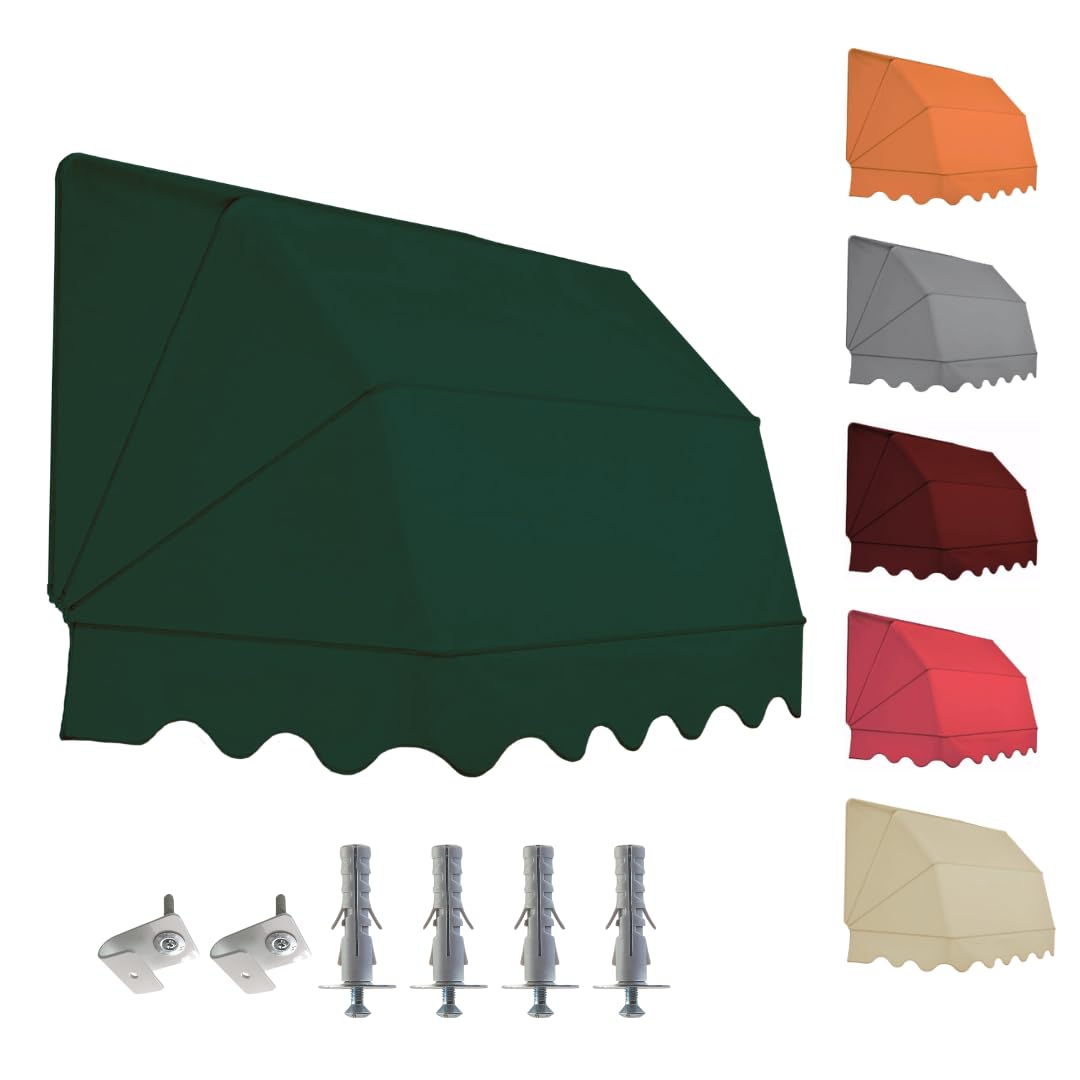 TENDAGGIMANIA Tenda da Sole per Esterno Cappottina da Esterno 4 Raggi - Misure: L.200 X S.100 CM - Tende da Sole TEMPOTEST SU MISURA con kit di montaggio - Anche tende da sole motorizzate