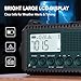 NOAA Emergency Weather Radio with Auto Alerts, 5000mAh Solar Hand Crank AM/FM/SW Shortwave Radio with Flashlight, Reading Lamp, Phone Charger, SOS Alarm, Survival Gear, Time Clock & Large LCD Display