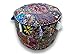 Housse de Patchwork Brodé Indien Pouf Décoratif Indien Pouf Pouf Ottoman Coussin Coton Indien Sol Solide, Pouf Patchwork Ethnique Indien (Blue, 18"x13")