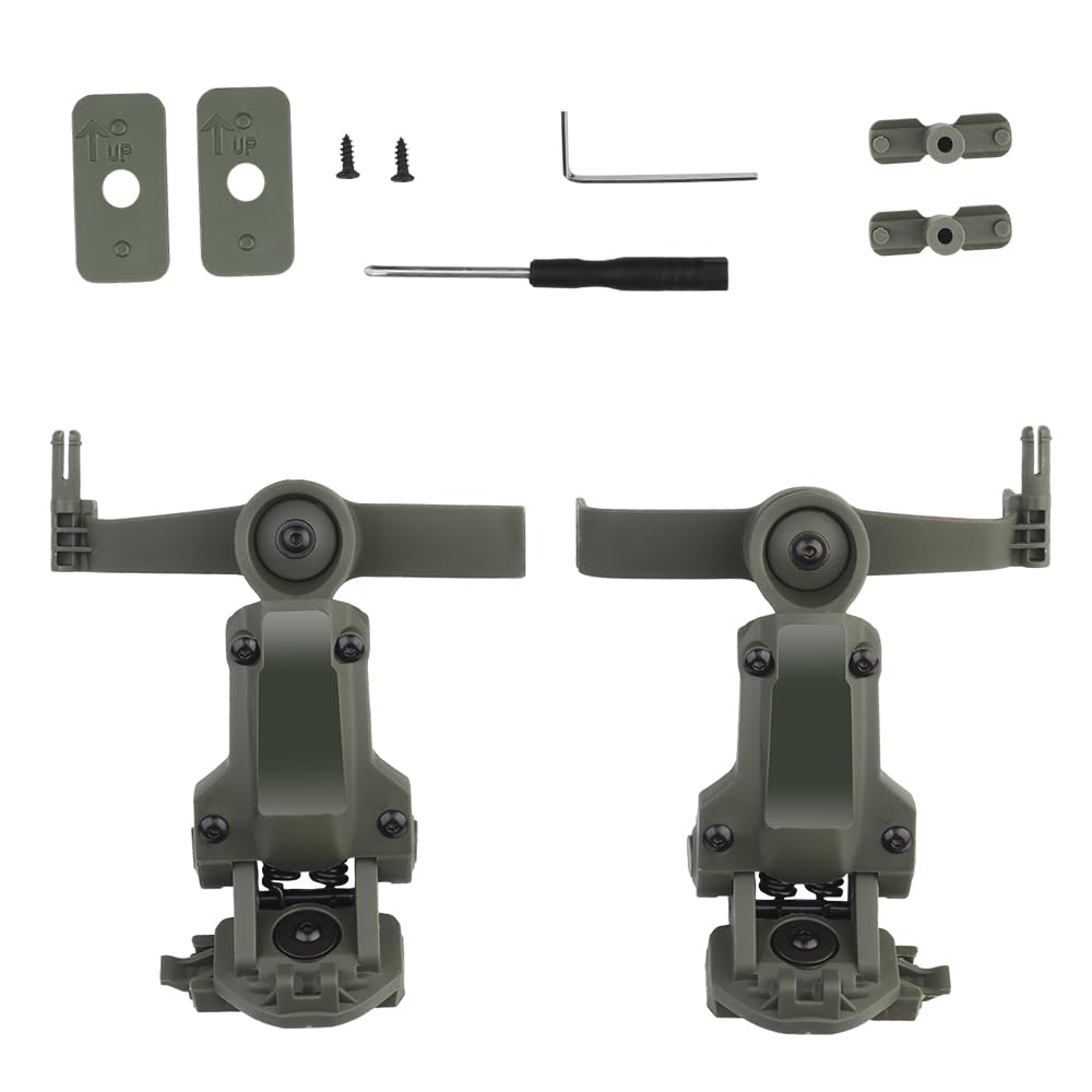 AOTUMUT Tactical Helmet ARC Rail Adapter,Multi-Angle Rotation Headphones Holder for COMTAC 3 Headsets OPS Core ARC and Team Wendy M-LOK Rail