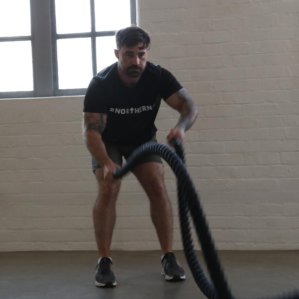 NORTHERN - Cuerda de batalla de 9 m / 12 m de longitud, 50 mm de diámetro de alta calidad, pesada, para gimnasio, batalla, ejercicio, entrenamiento, entrenamiento, fuerza, acondicionamiento,