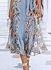 LOZ Womens Summer Dresses 2025 Blue Floral Puff Sh... #3
