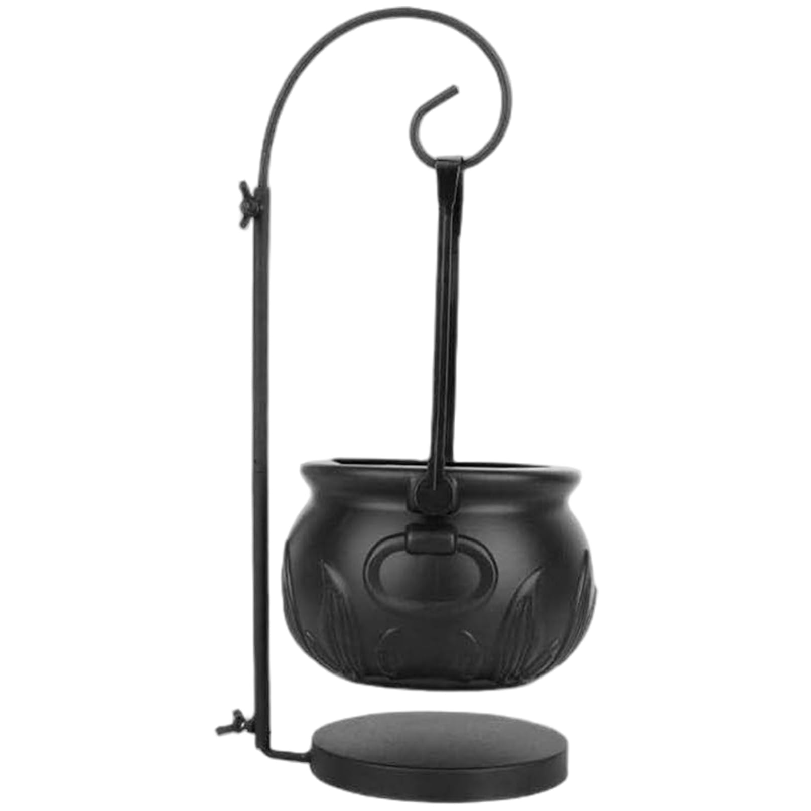 Gemuseeee Plastic Witch Cauldron with Stand Halloween Candy Bowl for Prop Candy Small Toys Coin - Black