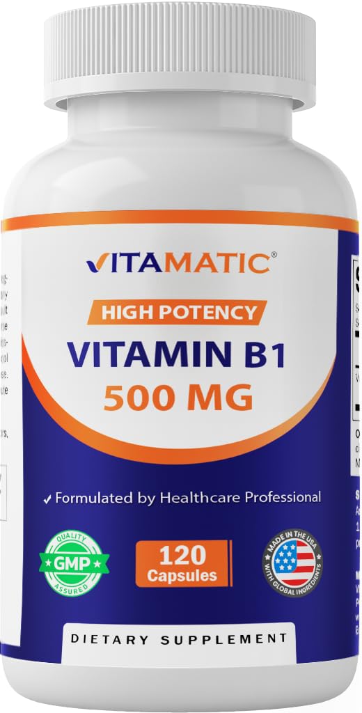 Βιταμίνη Β1 (Θιαμίνη) 500mg, 120 κάψουλες