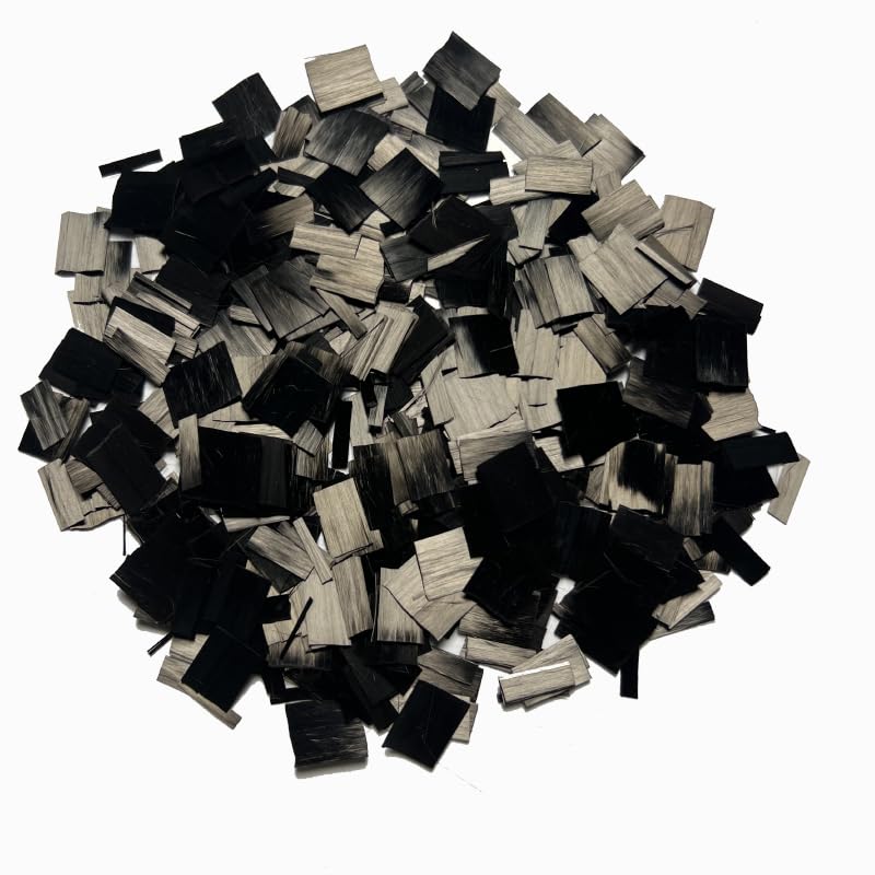 Generic 13mm Sheet-Like Short Cut Carbon Fiber Automotive Interior Modification Filling Raw Materials (500, Grams), black