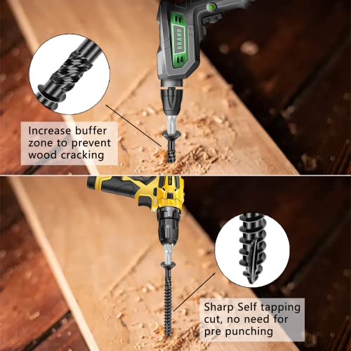 Fmhotu 6 Inch Heavy-Duty Outdoor Deck Screws, 50Pcs Star Drive Decking Wood Screws, Rust Resistant Timber Screws For Timber/Log/Landscaping Wood (Black) #TOP3