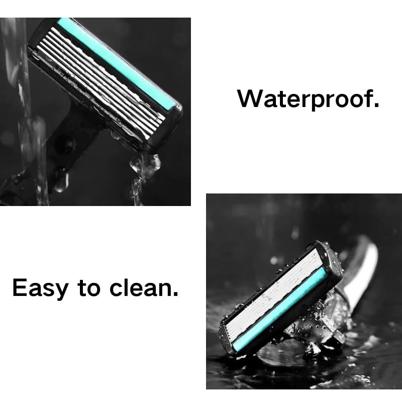 ALL-DAY SMOOTH: razor blades refills for men -6 blades compatible with all GilleteVector2 belonging to Simpconveni-Sensitive Skin Friendly, Non-Slip Design, 42 counts