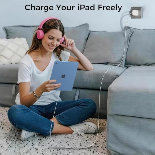 Image of iPad Pro Charger,iPad Charger Fast Charging,40W USB C Wall Charging Adapter with 6FT USBC to C Long Cable Cord for Apple iPad Pro 13 /12.9 /11 in 2026-2018,iPad 11th(A16),iPad Air 5th /4th,i Pad mini 6 /7