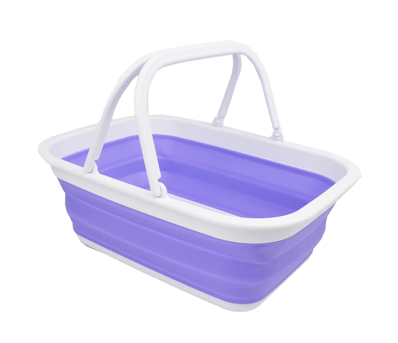 SAMMART Bac pliable de 9,2 l - Panier de pique-nique extérieur SAMMART Bac pliable de 9,2 l - Panier de pique-nique extérieur