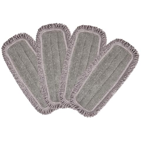 CLEANHOME Microfiber Mop Pads 4 Pieces for Floor Cleaning,Fit CLEANHOME Dust Mop: B09PBPGSJ3, Twisted Microfiber Replacement Pads Cover