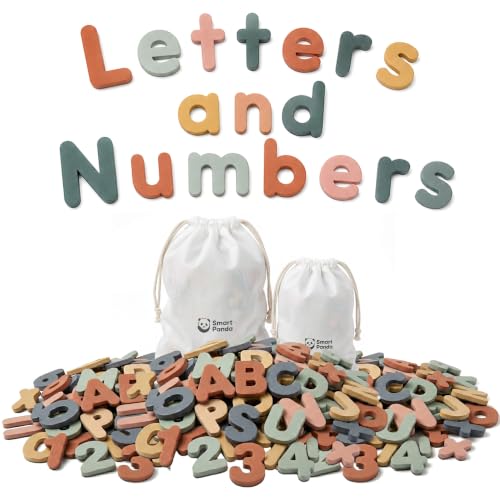 Image of Smart Panda Pastel Magnetic Letters AND Numbers for Children – 124+ Pieces
