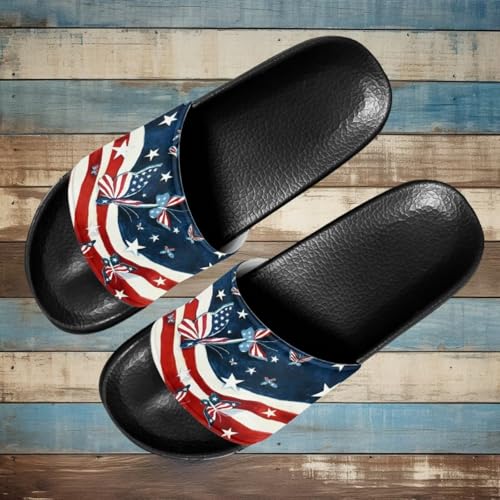 Image of Footwear for Mens Open Toe Athletic Sandals Anti-Slip Sole Slide Sandals Pillow House Flat Shoes Comfortable Slip On Slippers for Indoor & Outdoor