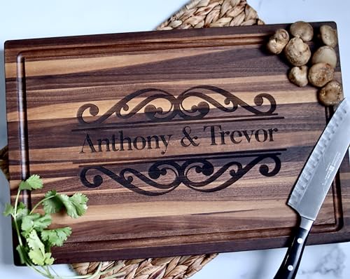 Tabla de cortar rectangular de madera personalizada miniatura 6