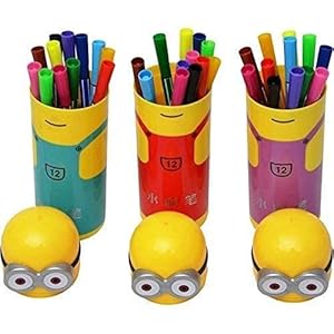 shuang you Cartoon Shape Pencil Box Having Sketch Pen Stationary Kit - 12 Pens - Birthday Party Return Gift for Kids (10 case) 03