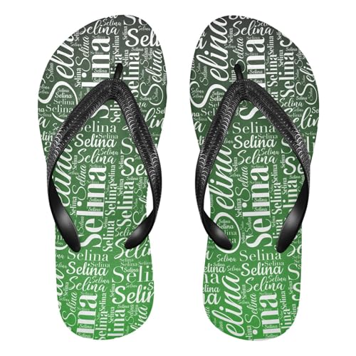 RunningBear custom Name Lavender Purple Gradient Womens Flip Flops Sandals Personalized Comfortable Thong Sandals