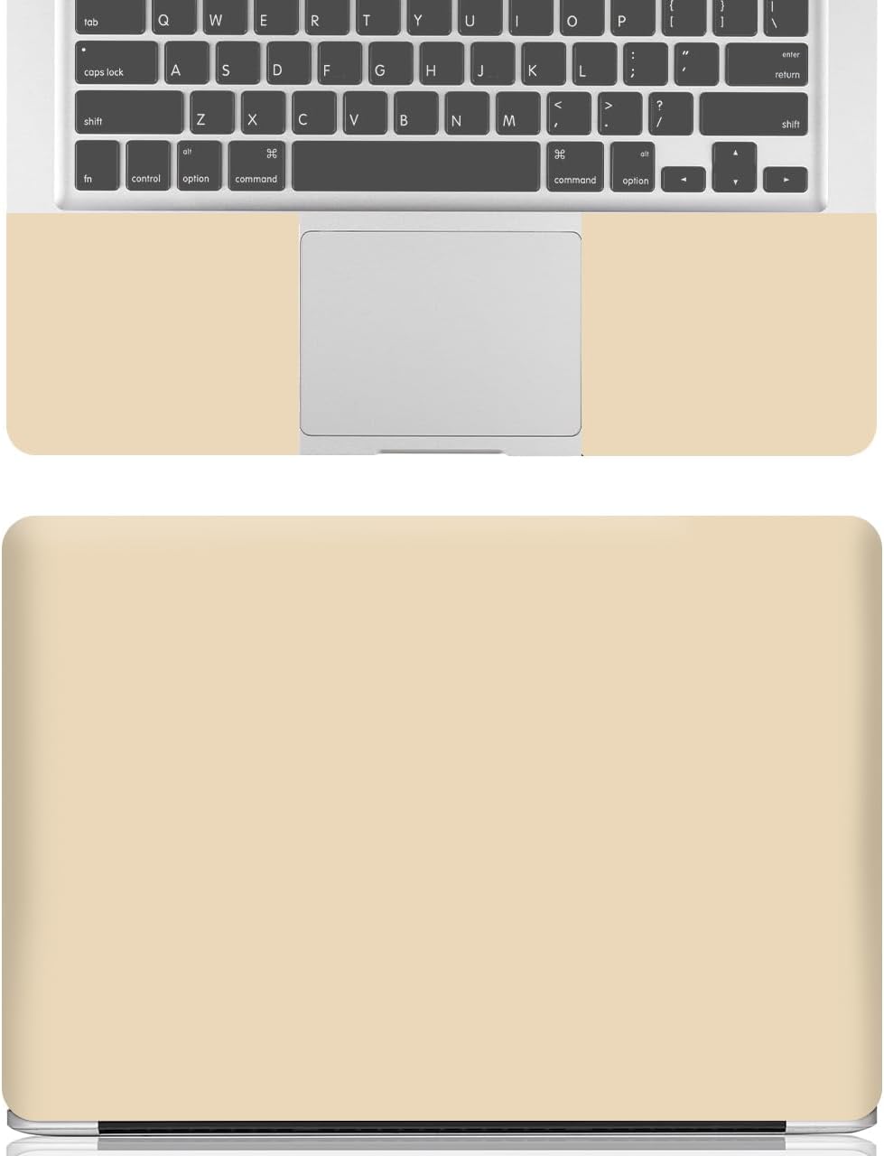 15-15.6 inches Netbook Laptop Skin Sticker Decal Reusable Cover Protector for 11.6 12 13 13.3 14 15 15.4 Notebook Chromebook Easy to Apply and Remove, Scratch-Resistant Waterproof I Apricot Beige image 2