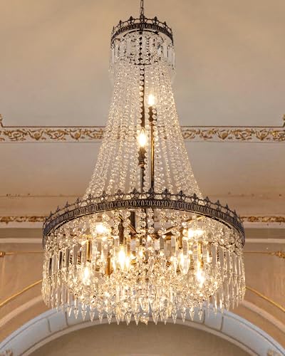 TOCHIC French Empire Crystal Chandeliers,9 Lights...