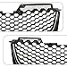 PartsFlow Badgeless Hex Mesh Grille Black W/Chrome Trim For 2006 2007 2008 2009 VW Volkswagen GTI GLI Jetta MK5