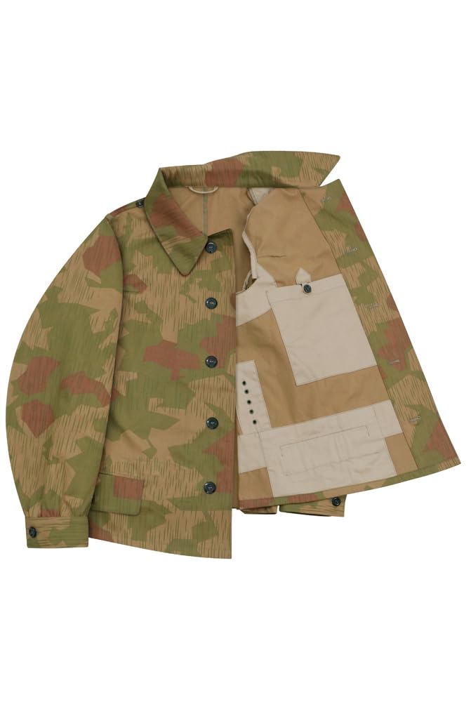 II wojna światowa niemiecki Luftwaffe odwrócony Splinter B Camo zmodyfikowany skrócony smoczek I, wielobarwny, 44/XXS regularny