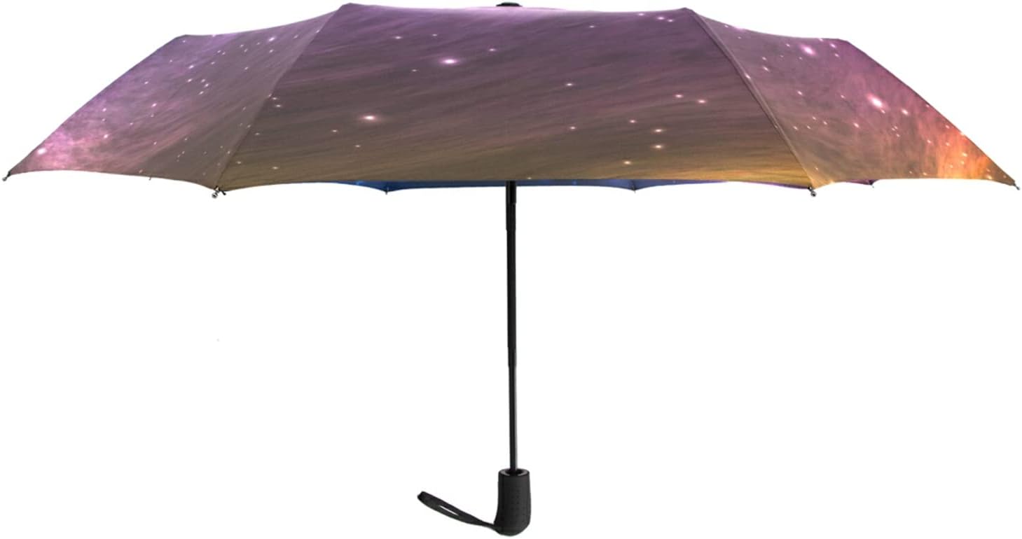 Automatic Auto Open Close Compact Printed Travel Umbrella for Rain Water-Resistant Mini Small Size Lightweight Folding Umbrella