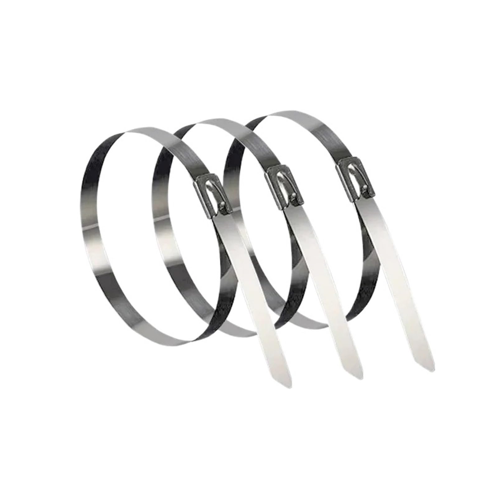 LYVQZPWLRcâble en acier inoxydable, Lot de 100 serre-câbles autobloquants en acier inoxydable 304 de 4,6 mm, robustes et polyvalents, for échappement(4.6x100mm)