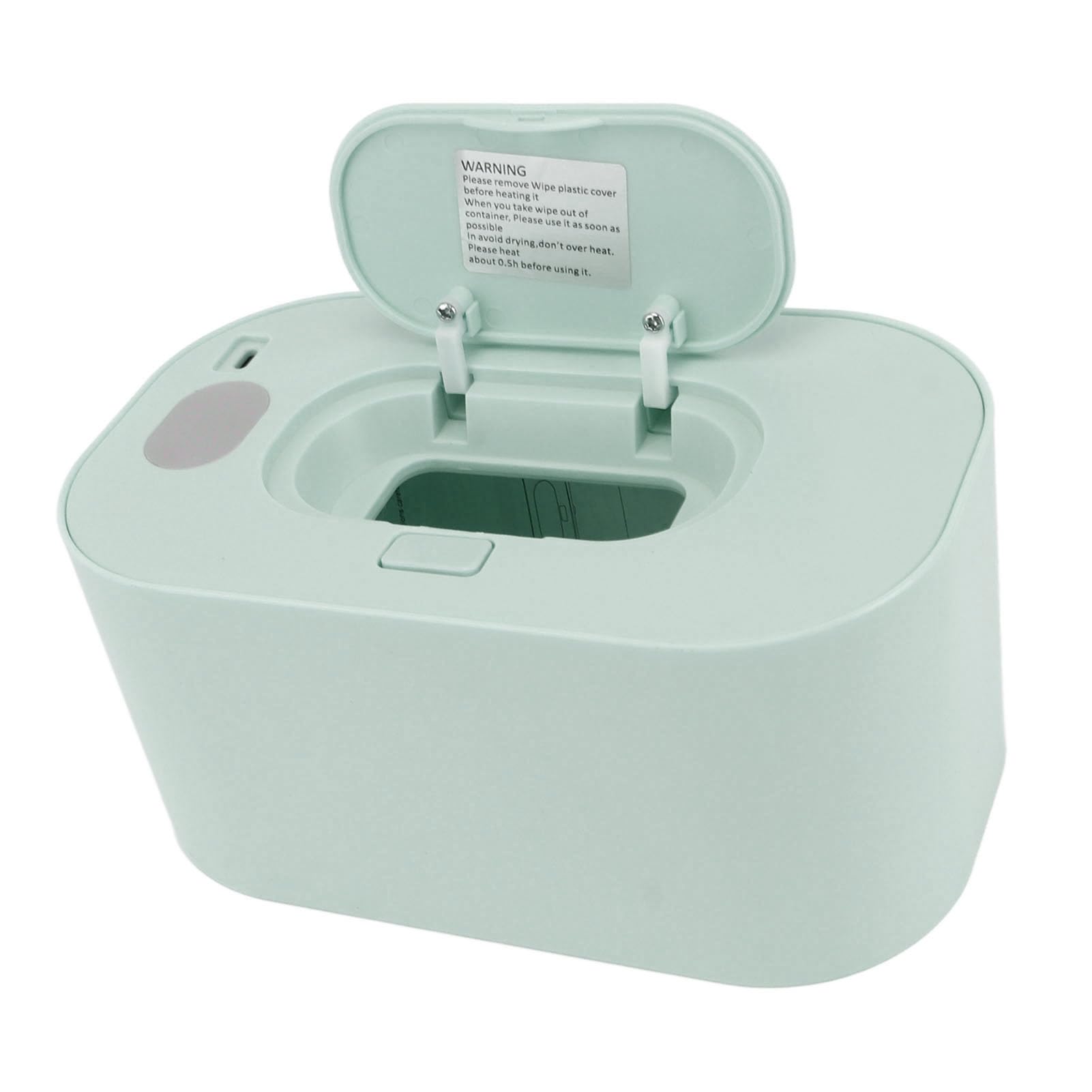 Wipe Warmer Wet Wipe Dispenser USB Powered Constant Temperature Large Capacity with Display Wipe Heater for Infants (Green)